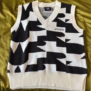 Black and White Women's Knit Vest